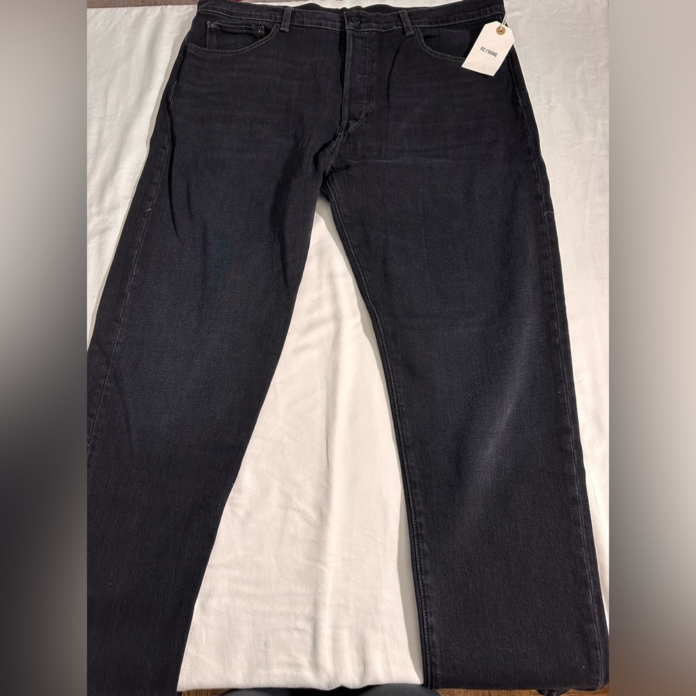 Re/Done Men's Black 60s Slim Jeans